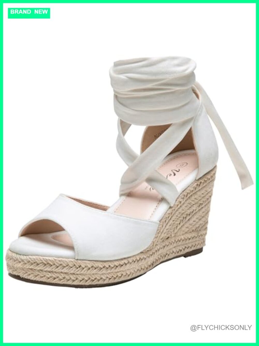 Women's Espadrille Wedge Sandals Lace Up Open Toe Platform Comfort